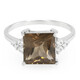 Anillo en plata con Cuarzo ahumado