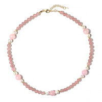 Collar en plata con Cuarzo rosa