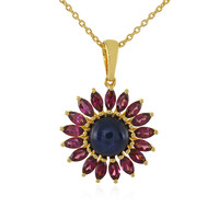 Collar en plata con Zafiro estrella azul