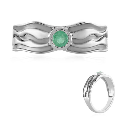 Anillo en plata con Esmeralda de Etiopía (SAELOCANA)