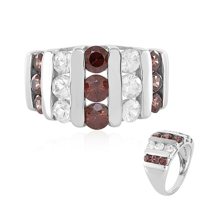 Anillo en plata con Zircón cognac