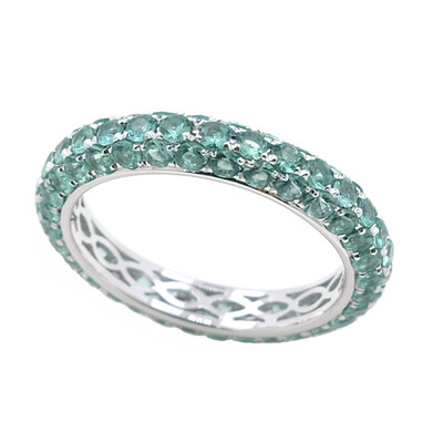 Anillo en oro con Esmeralda de Zambia AAA (de Melo)