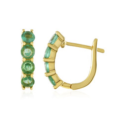 Pendientes en plata con Apatita verde