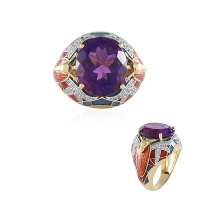 Anillo en plata con Amatista (Adela Silber)