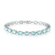 Brazalete en plata con Apatita azul