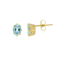 Pendientes en plata con Topacio azul cielo