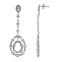 Pendientes en plata con Topacio blanco