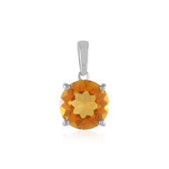 Colgante en plata con Cuarzo místico naranja
