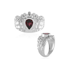 Anillo en plata con Rodolita frambuesa (de Melo)