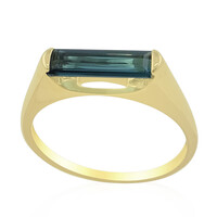 Anillo en oro con Indidolita de Brasil