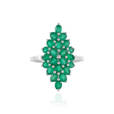 Anillo en plata con Ónix verde