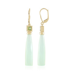 Pendientes en plata con Calcedonia verde (KM by Juwelo)