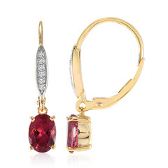 Pendientes en oro con Rubelita (Tenner Diniz)