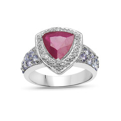 Anillo en plata con Rubí de Madagascar