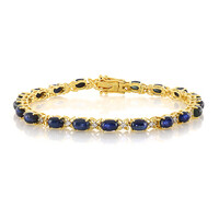 Brazalete en plata con Zafiro estrella azul