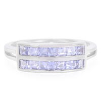 Anillo en plata con Iolita de Madagascar