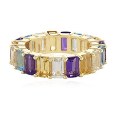 Anillo en plata con Topacio blanco