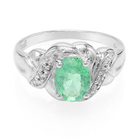 Anillo en plata con Esmeralda de Bahía