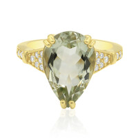 Anillo en plata con Amatista verde