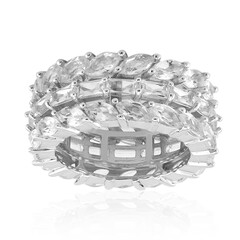 Anillo en plata con Topacio blanco