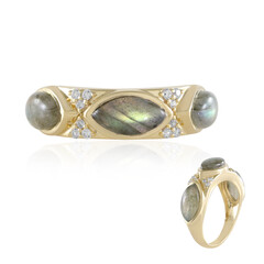 Anillo en plata con Labradorita verde de Maniry (KM by Juwelo)