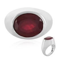 Anillo en plata con Rubí de Madagascar