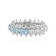 Anillo en plata con Topacio azul suizo (Dallas Prince Designs)
