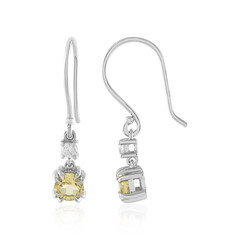 Pendientes en plata con Berilo amarillo