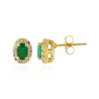 Pendientes en plata con Esmeralda de Zambia