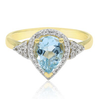 Anillo en oro con Aguamarina Medina