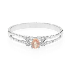 Anillo en plata con Zafiro Padparadscha