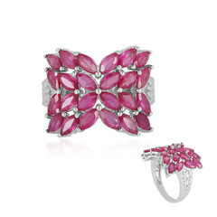 Anillo en plata con Rubí de Madagascar