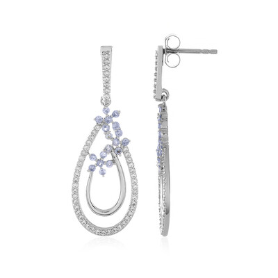 Pendientes en plata con Tanzanita