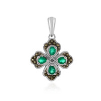 Colgante en plata con Ónix verde