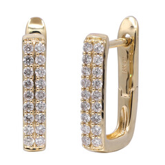 Pendientes en oro con Diamante I1 (H)  (CIRARI)