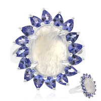 Anillo en plata con Piedra de Luna de Ceilán