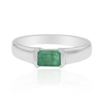 Anillo en plata con Esmeralda de Zambia