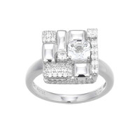 Anillo en plata con Topacio blanco (Adela Silber)