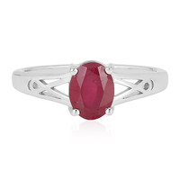 Anillo en plata con Rubí de Madagascar