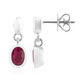 Pendientes en plata con Rubí de Birmania (Pallanova)