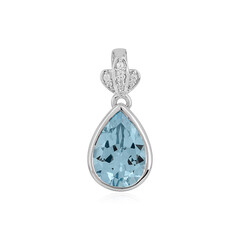 Colgante en plata con Topacio azul cielo