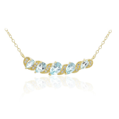 Collar en plata con Topacio azul cielo