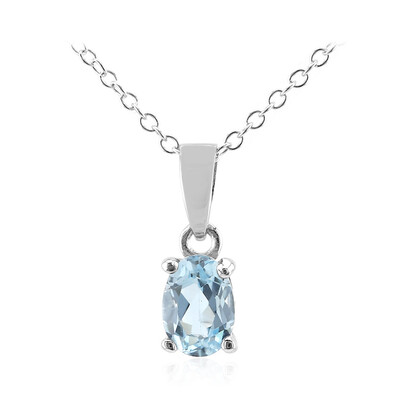 Collar en plata con Topacio azul cielo