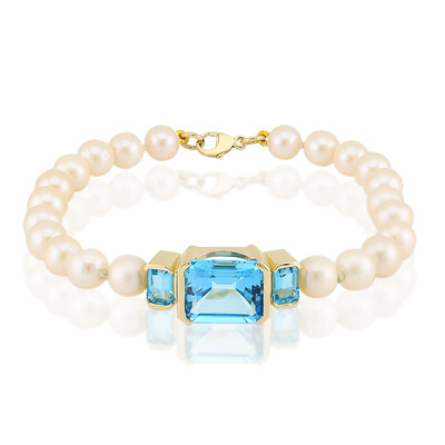 Brazalete en oro con Topacio de Marambaia (Michelle Albala)