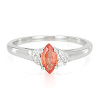 Anillo en plata con Zafiro Padparadscha