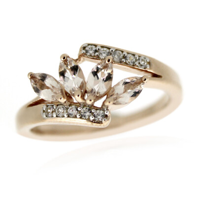 Anillo en plata con Morganita