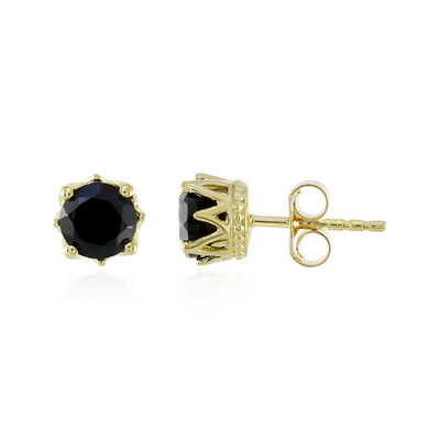 Pendientes en plata con Espinela negra