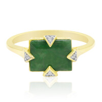 Anillo en oro con Jadeita imperial