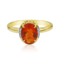 Anillo en oro con Ópalo de fuego de México (Adela Gold)