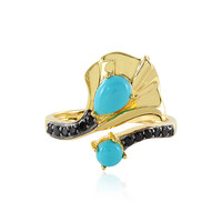 Anillo en plata con Turquesa bella durmiente